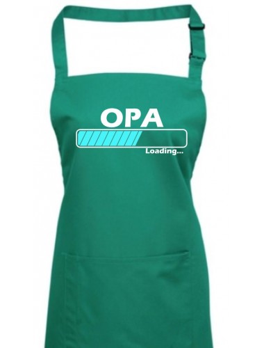 Kochschürze, Opa Loading, Farbe emerald