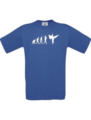 Kinder-Shirt Evolution Karate, Judo, Selbstverteidigung, Farbe royalblau, Größe 104