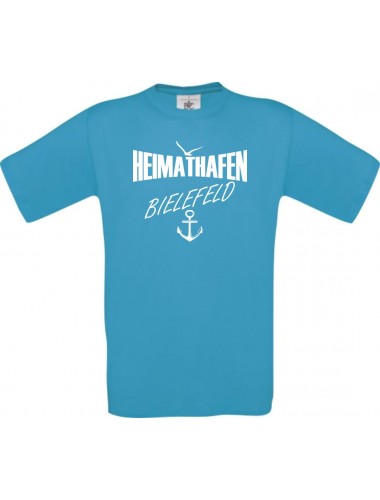 Kinder-Shirt Heimathafen Bielefeld kult, Farbe atoll, Größe 104