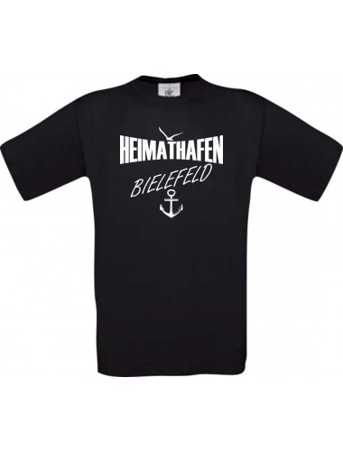 Kinder-Shirt Heimathafen Bielefeld kult, Farbe schwarz, Größe 104