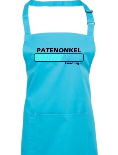 Kochschürze, Patenonkel Loading, Farbe turquoise