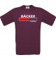 Männer-Shirt Bäcker Loading, burgundy, Größe L