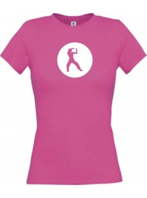Lady Kampfsport Symbol Karate Fight Boxen kult, pink, Größe L