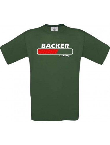 Männer-Shirt Bäcker Loading, grün, Größe L