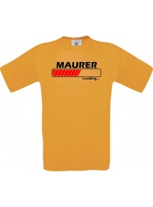 Männer-Shirt Maurer Loading, orange, Größe L