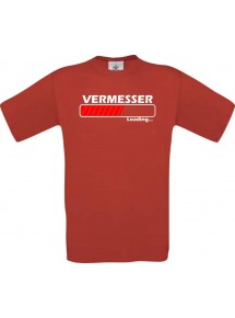 Männer-Shirt Vermesser Loading, rot, Größe L