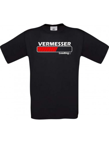 Männer-Shirt Vermesser Loading, schwarz, Größe L