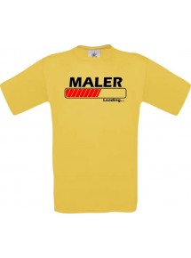 Männer-Shirt Maler Loading, gelb, Größe L