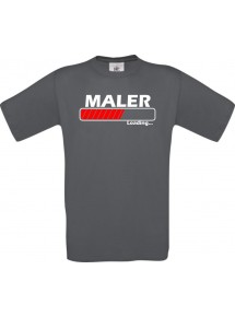 Männer-Shirt Maler Loading, grau, Größe L