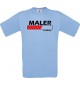 Männer-Shirt Maler Loading, hellblau, Größe L