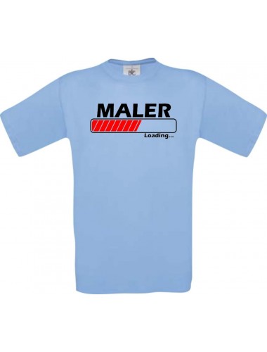 Männer-Shirt Maler Loading, hellblau, Größe L