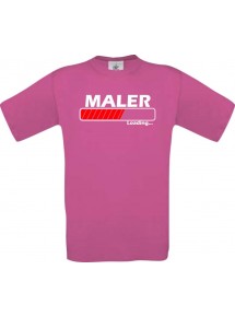 Männer-Shirt Maler Loading, pink, Größe L