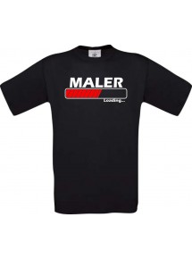 Männer-Shirt Maler Loading, schwarz, Größe L