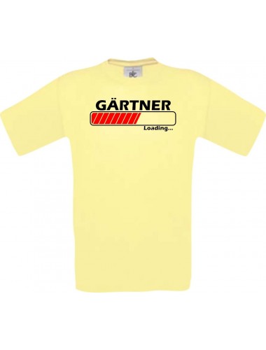 Männer-Shirt Gärtner Loading, hellgelb, Größe L