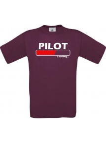 Männer-Shirt Pilot Loading, burgundy, Größe L
