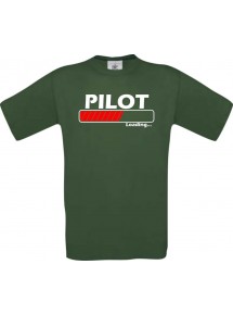 Männer-Shirt Pilot Loading, grün, Größe L