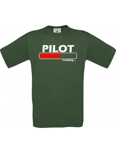 Männer-Shirt Pilot Loading, grün, Größe L