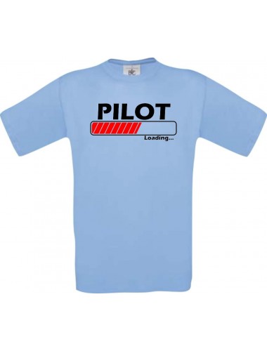 Männer-Shirt Pilot Loading, hellblau, Größe L