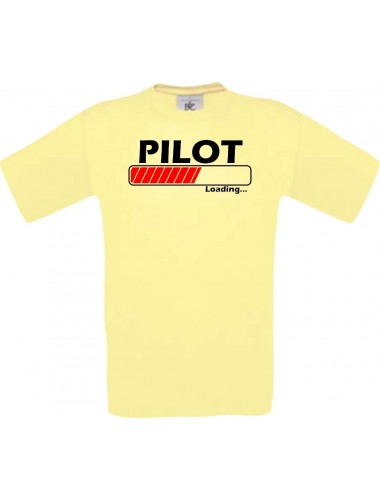 Männer-Shirt Pilot Loading, hellgelb, Größe L