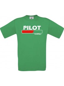 Männer-Shirt Pilot Loading, kelly, Größe L