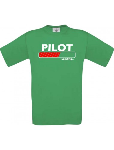 Männer-Shirt Pilot Loading, kelly, Größe L