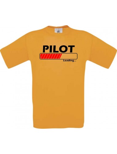 Männer-Shirt Pilot Loading, orange, Größe L