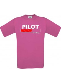 Männer-Shirt Pilot Loading, pink, Größe L