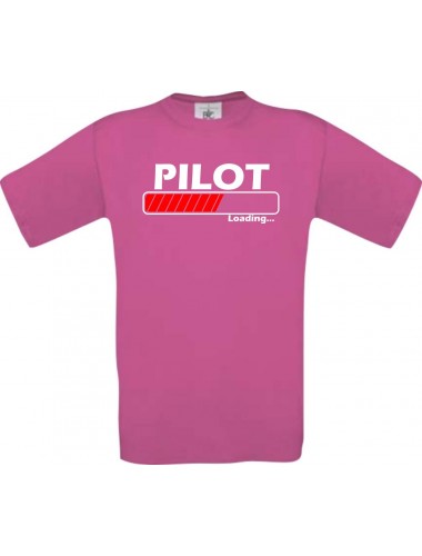Männer-Shirt Pilot Loading, pink, Größe L