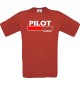 Männer-Shirt Pilot Loading, rot, Größe L
