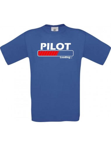 Männer-Shirt Pilot Loading, royal, Größe L