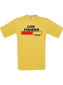 Männer-Shirt Lokführer Loading, gelb, Größe L