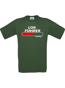 Männer-Shirt Lokführer Loading, grün, Größe L