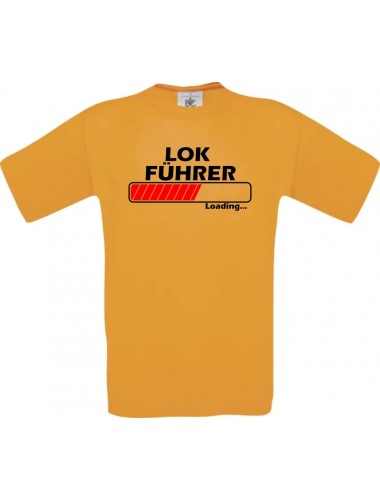 Männer-Shirt Lokführer Loading, orange, Größe L