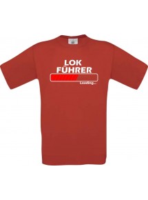 Männer-Shirt Lokführer Loading, rot, Größe L