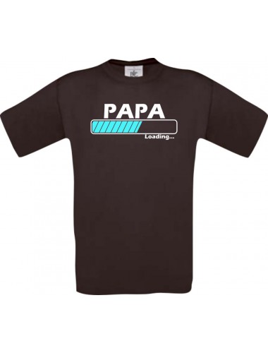 Männer-Shirt Papa Loading, braun, Größe L