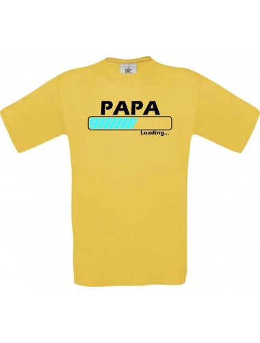 Männer-Shirt Papa Loading, gelb, Größe L