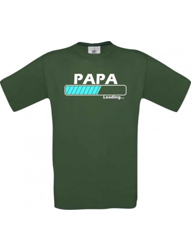 Männer-Shirt Papa Loading, grün, Größe L