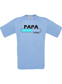 Männer-Shirt Papa Loading, hellblau, Größe L