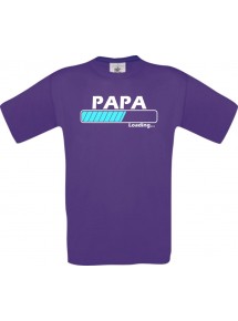 Männer-Shirt Papa Loading, lila, Größe L