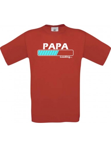 Männer-Shirt Papa Loading, rot, Größe L