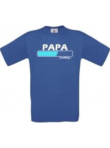 Männer-Shirt Papa Loading, royal, Größe L