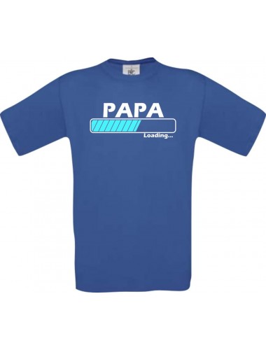 Männer-Shirt Papa Loading, royal, Größe L
