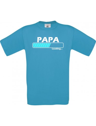 Männer-Shirt Papa Loading, türkis, Größe L