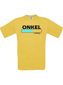 Männer-Shirt Onkel Loading, gelb, Größe L