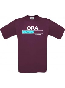 Männer-Shirt Opa Loading, burgundy, Größe L
