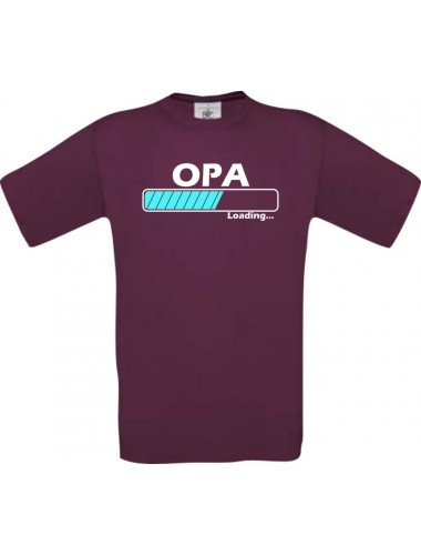 Männer-Shirt Opa Loading, burgundy, Größe L