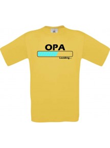 Männer-Shirt Opa Loading, gelb, Größe L