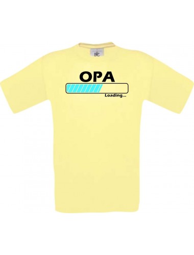 Männer-Shirt Opa Loading, hellgelb, Größe L