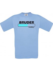Männer-Shirt Bruder Loading, hellblau, Größe L