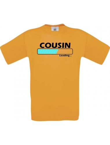 Männer-Shirt Cousin Loading, orange, Größe L